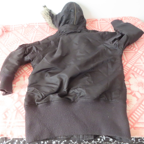 I. Spiewak & Sons military style Womens Button Jacket parka faux fur hood M - Picture 5 of 8